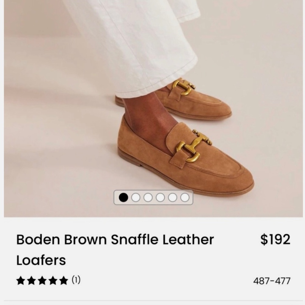 Boden Iris Snaffle Loafers Flat Shoes in Brown Metallic Gold Women’s 38/ sz 7.5